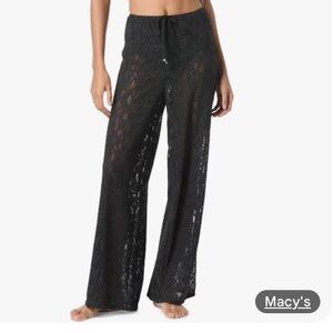 Michael Kors Black Lace Wide-Leg Pants